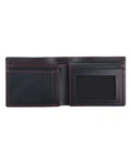 Rome Black Billfold Wallet Open - Classic Interior Layout
